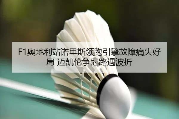 F1奥地利站诺里斯领跑引擎故障痛失好局 迈凯伦争冠路遇波折